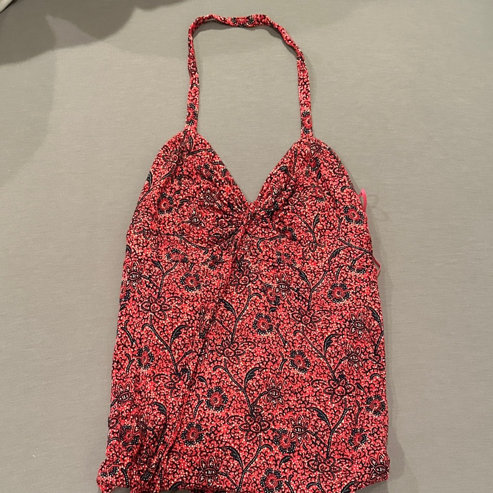 Free People Red Floral Halter Top